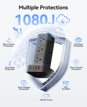 ORICO TPP20 vertical tower design saves desk space.