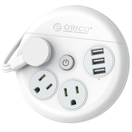 ORICO travel power strip compact profile for easy packing