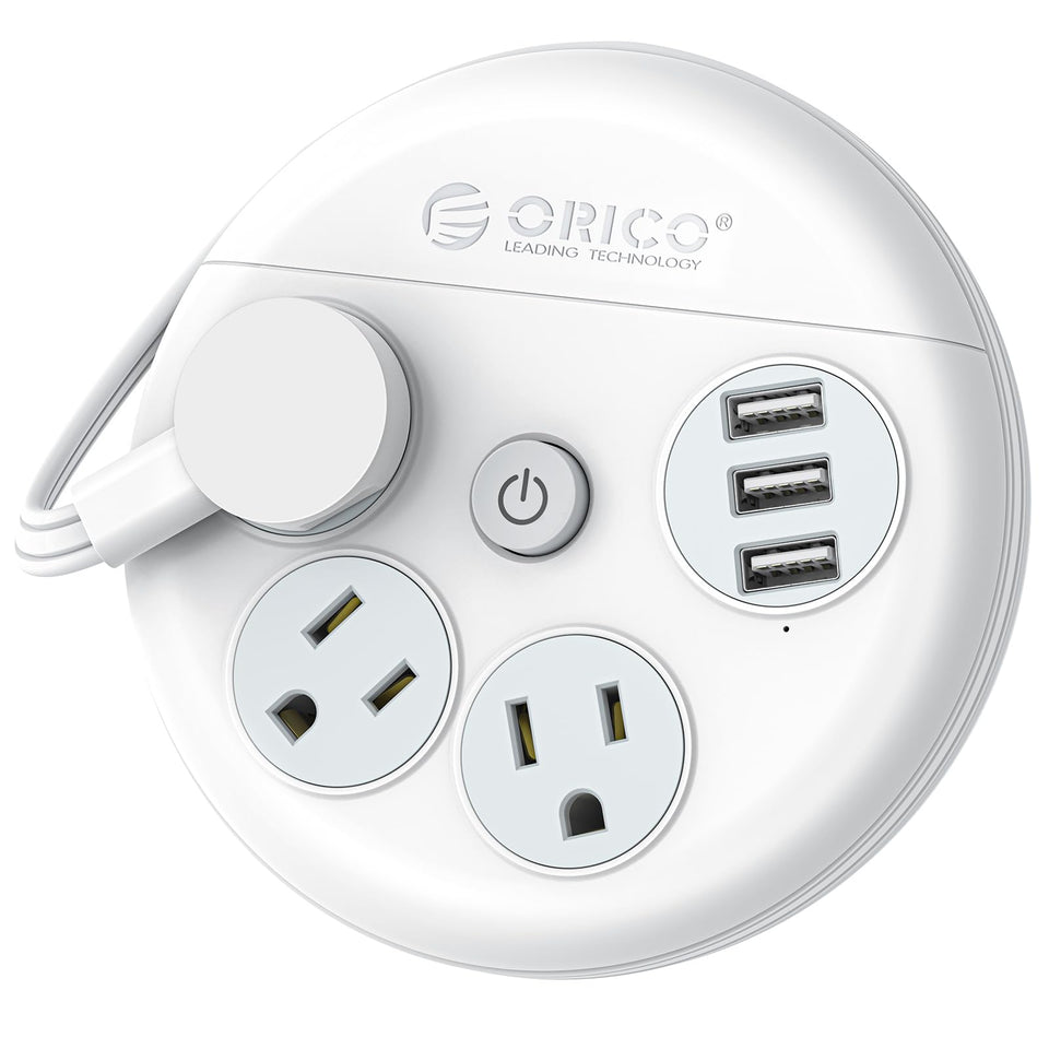 ORICO travel power strip compact profile for easy packing