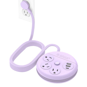 ORICO Travel Power Strip purple side view showing sleek design.