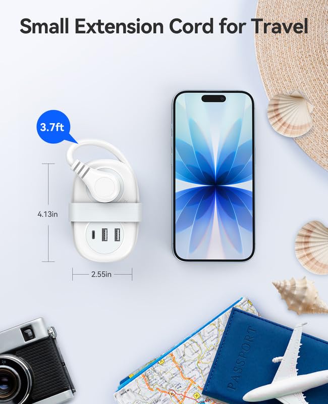 ORICO power strip features two AC outlets for multiple devices