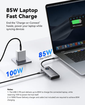 ORICO USB-C 3.0 port on dock enabling fast device charging