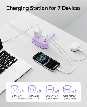 ORICO USB ports detail highlighting USB-C and USB-A fast charging benefits