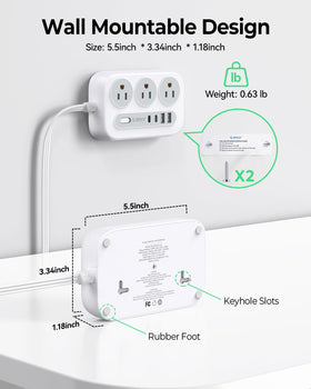 ORICO wall-mount holes enable secure, organized mounting.