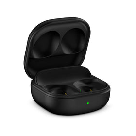 Oriflame Galaxy Buds Pro charging case front view showing compact design and battery indicator
