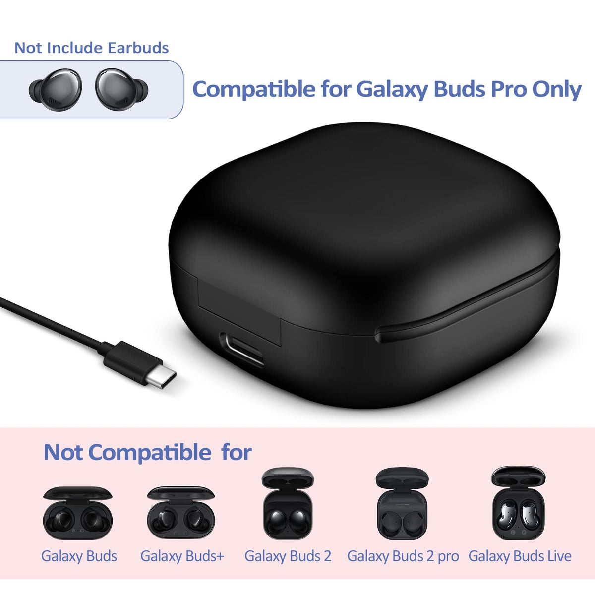 Oriflame Galaxy Buds Pro case with LED indicators and wireless charging option