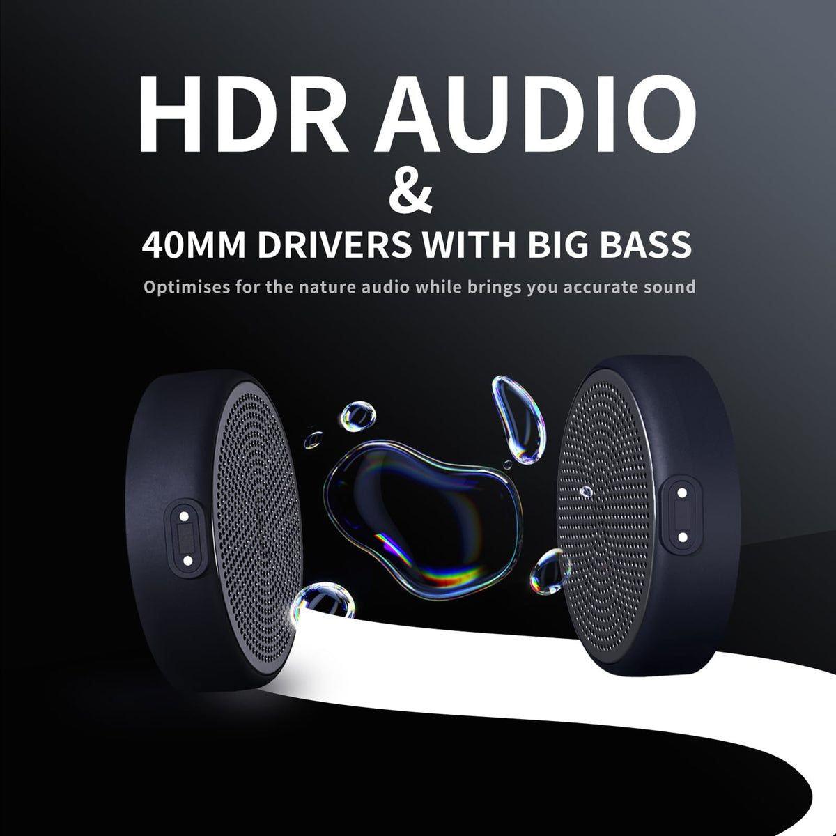 Origem close-up of 40mm driver revealing HDR audio detail for richer sound