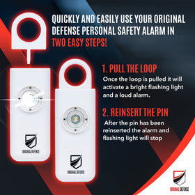Original Defense Siren 130dB alarm offers strong deterrence and quick attention.