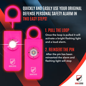 Original Defense Siren emits a loud alarm up to 1000 ft to attract attention.