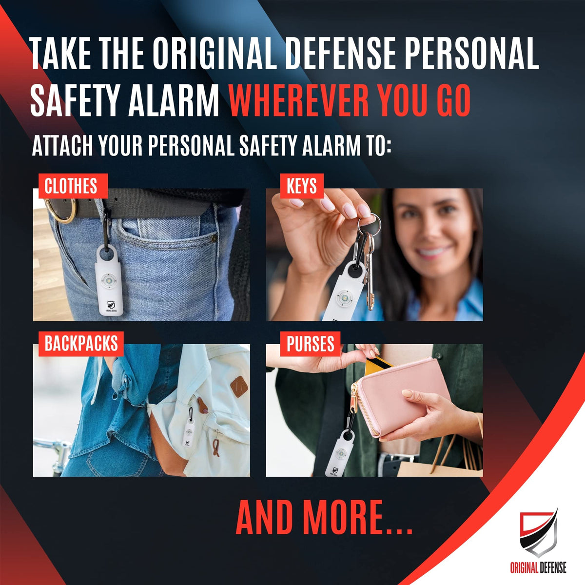 Original Defense Siren 365-day battery life reduces maintenance and power concerns.
