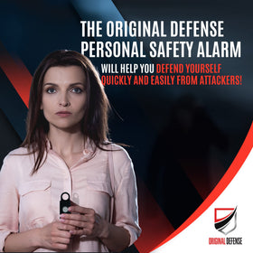 Original Defense Siren easily attaches to keys, purses, or backpacks