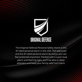 Original Defense Siren easily attaches to keys or bags for on-the-go protection