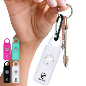 Original Defense Siren keychain alarm with bright LED for quick safety on the go.