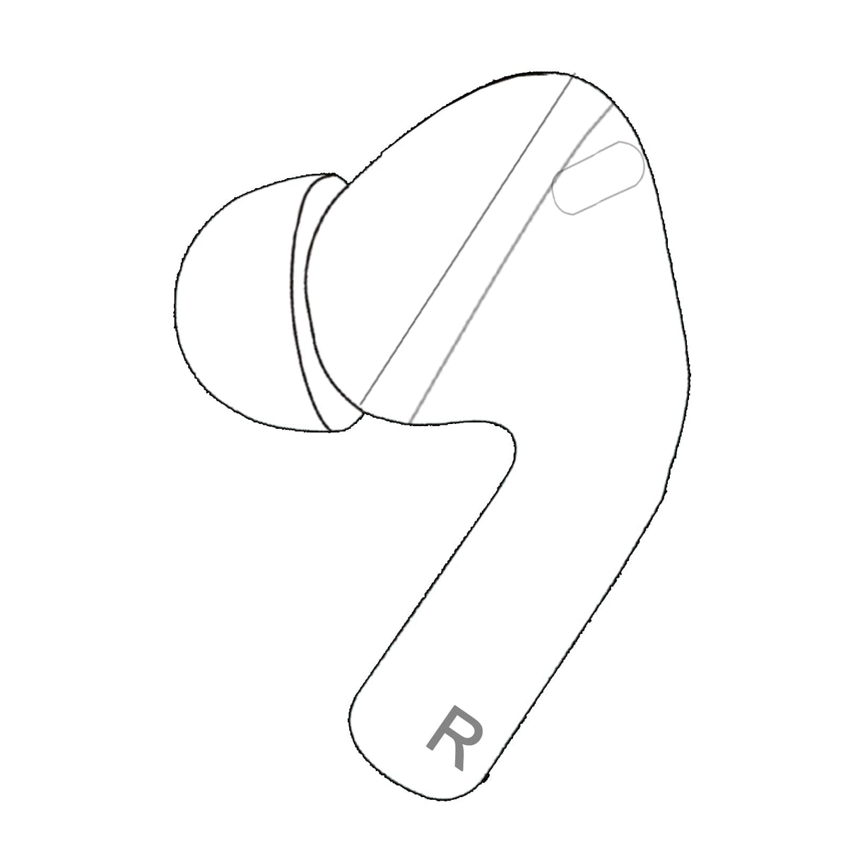 Original AirPods Pro right earbud close-up showing premium 99% new replacement.
