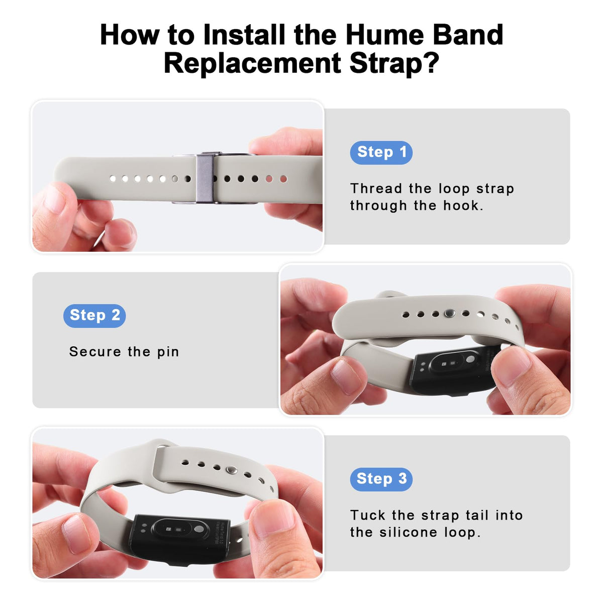 OriJoy pin-and-tuck closure band ensures a clean, secure fit