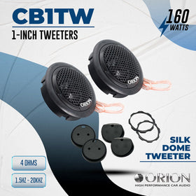 ORION CB1TW close-up of silk dome and aluminum backing for smooth detail