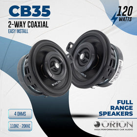 ORION CB35 close-up of polypropylene cone highlighting durable bass response