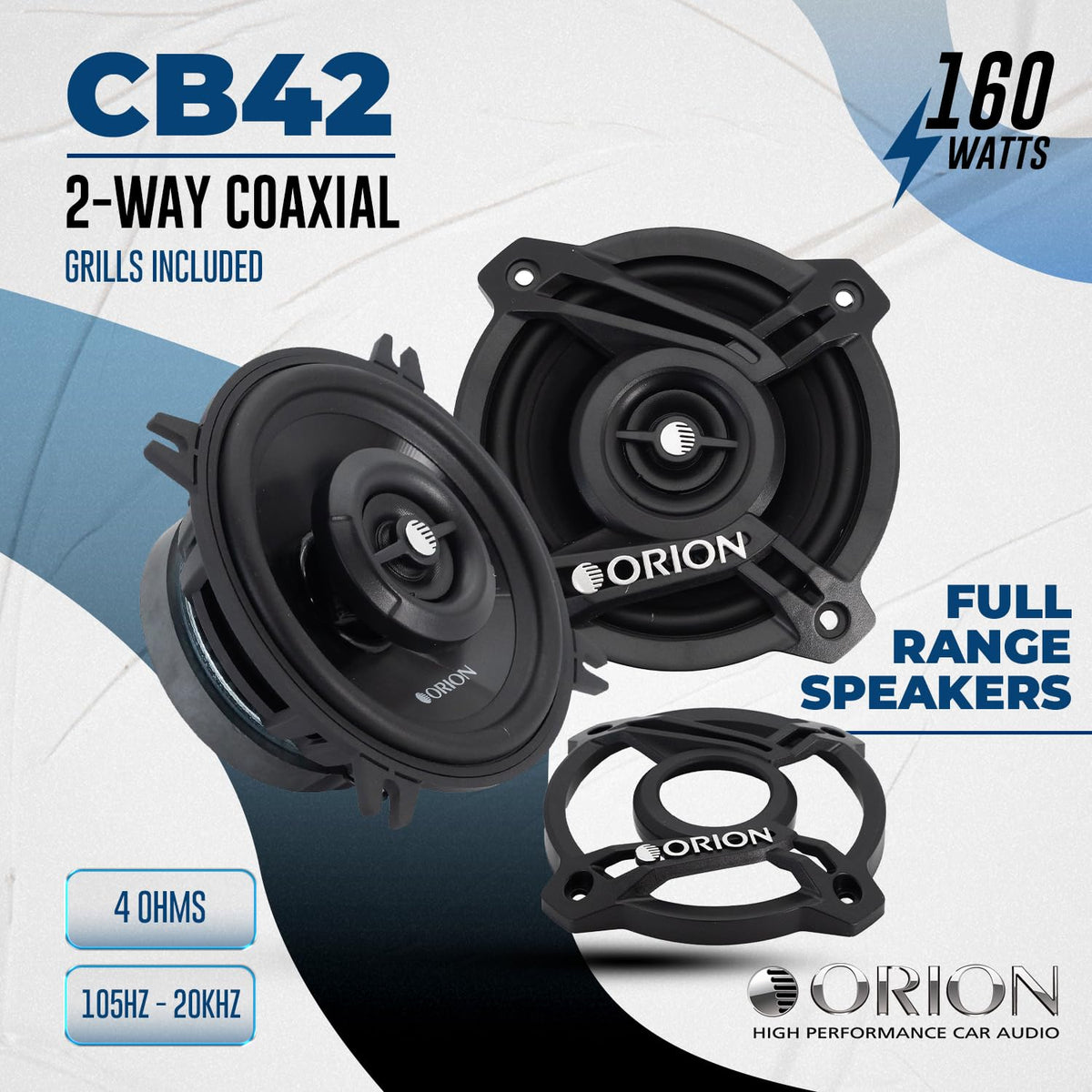 ORION CB42 side profile illustrating shallow depth for easy fitment benefit