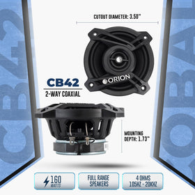 ORION CB42 tweeter detail highlighting crisp highs and vocal clarity benefit
