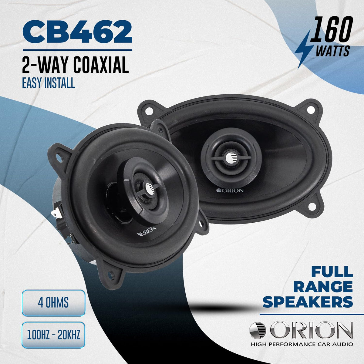 ORION CB462 polypropylene cone closeup highlighting durable bass performance