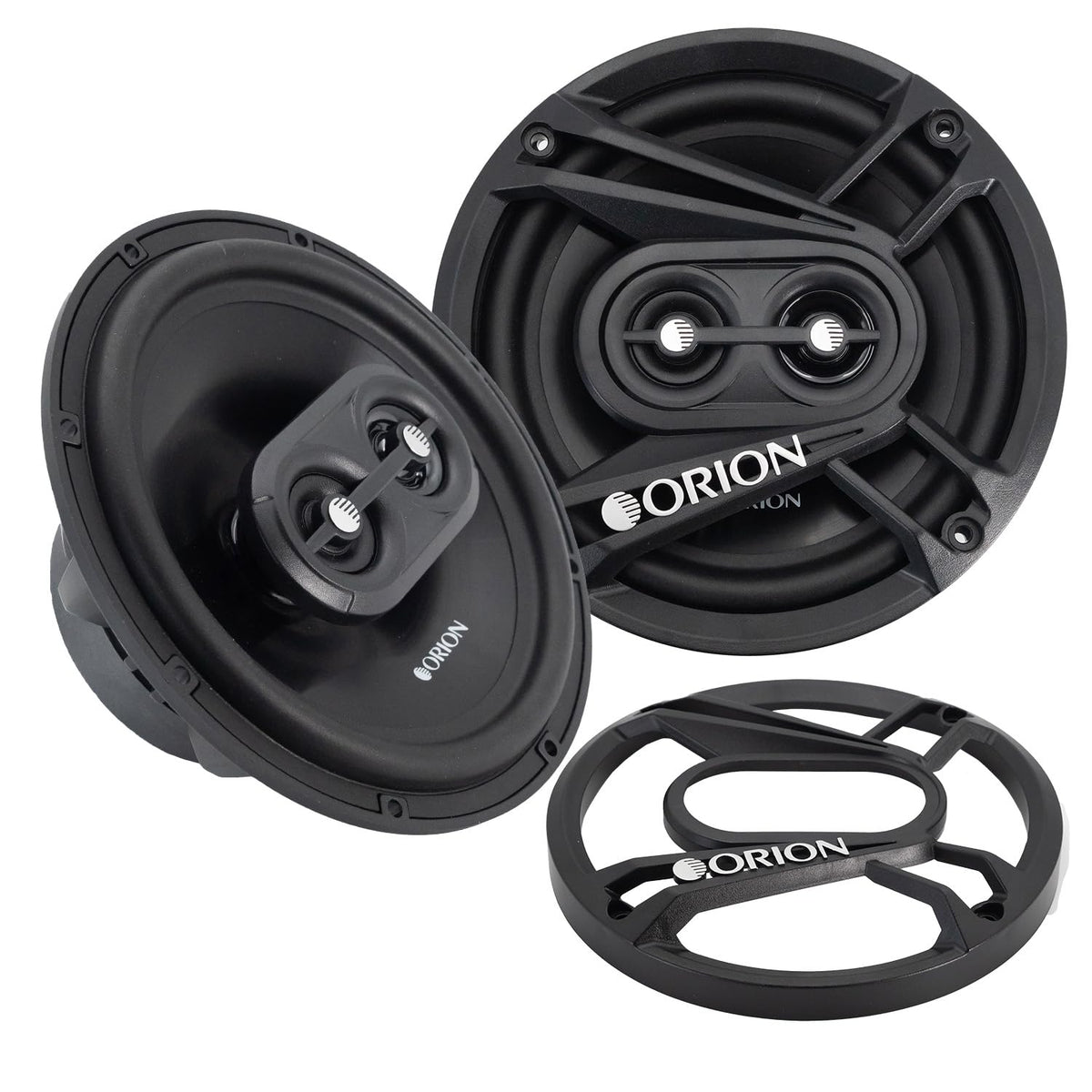 ORION CB653 front view showing speaker face and robust grille for better sound