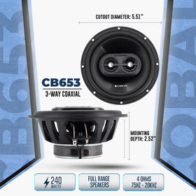 ORION CB653 side mount depth view illustrating compact fit and easy installation