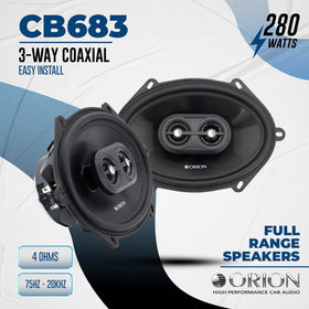 ORION CB683 polypropylene cone close-up highlighting durable build and tight bass