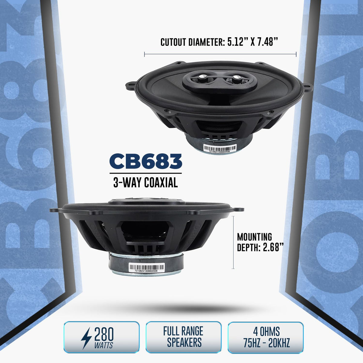 ORION CB683 tweeter detail displaying crisp highs and improved treble response