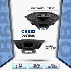 ORION CB683 tweeter detail displaying crisp highs and improved treble response