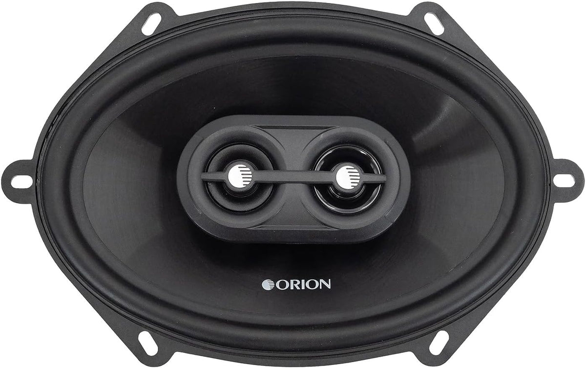 ORION CB683 with grille removed revealing internal drivers for balanced midrange