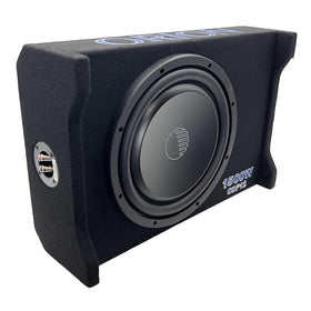 ORION Cobalt CDF12 down-fire enclosure delivers tight, clean bass in compact car setups.