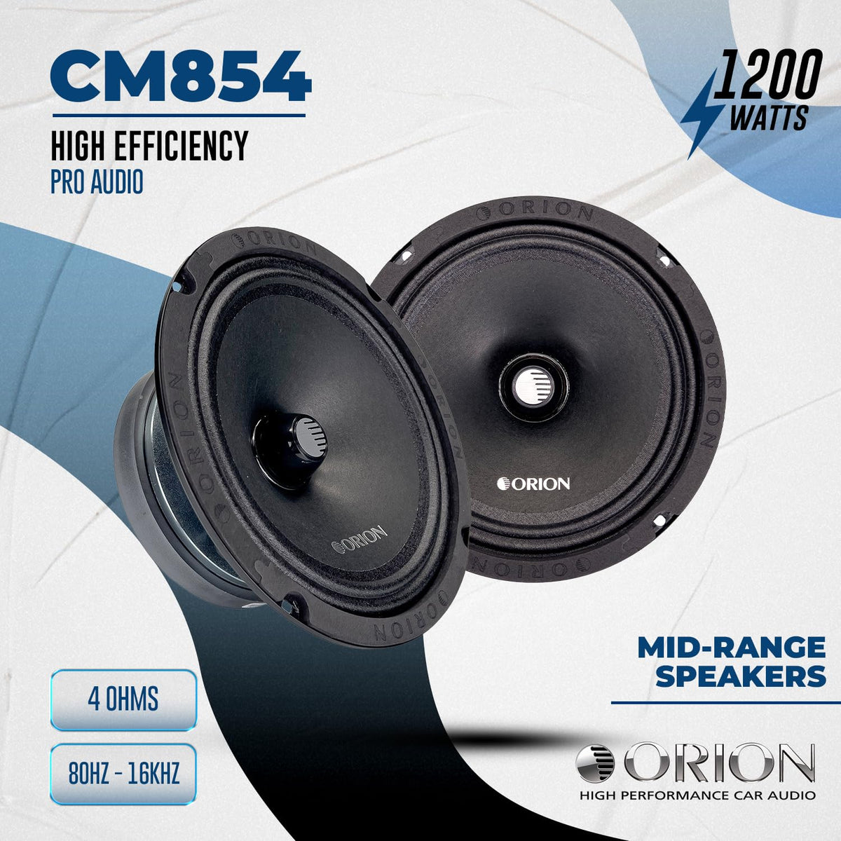ORION Cobalt CM854 bullet design highlights high-frequency extension and dynamic range.