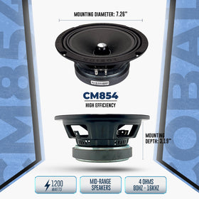 ORION Cobalt CM854 1.5 inch voice coil detail supports high temp operation.