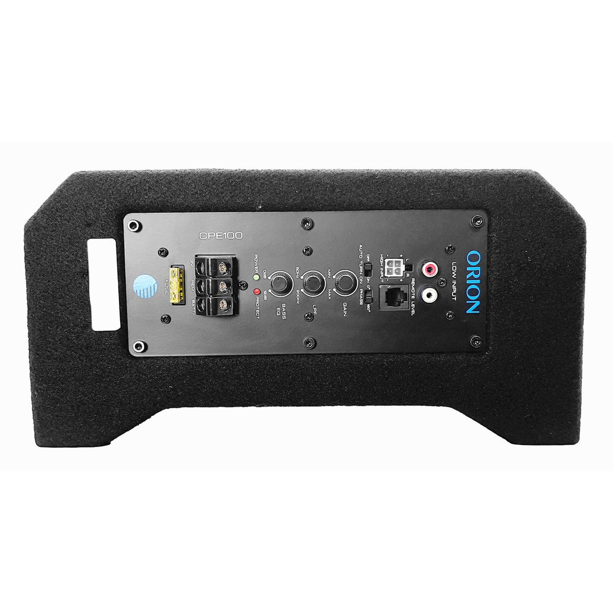 ORION Cobalt CPE100 compact underseat enclosure fits shallow spaces effectively.