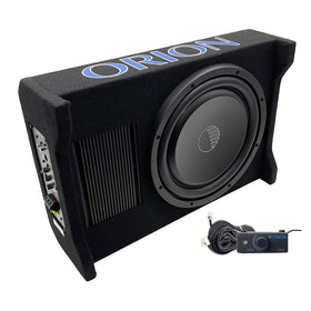Orion Cobalt CPE120 front view showing compact depth and strong bass potential for cars