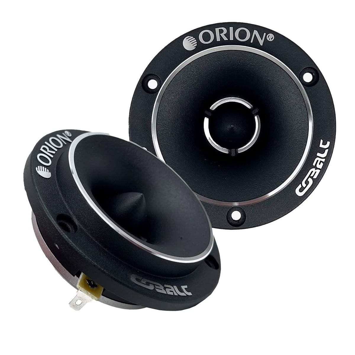 ORION Cobalt CTW2.0NEO tweeter close-up with aluminum diaphragm for crystal-clear highs.
