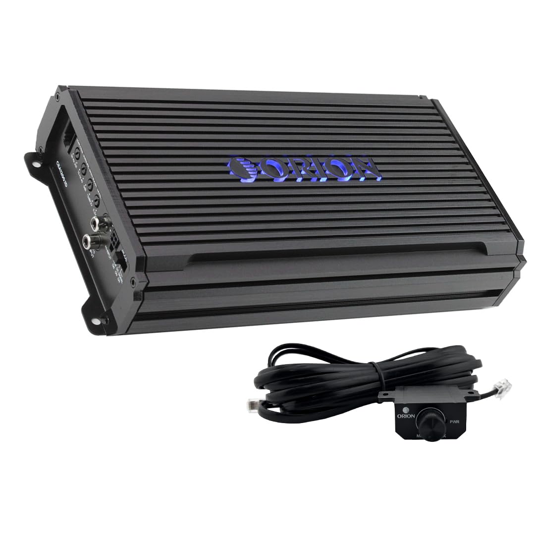 Orion Cobalt Elite CEA1200.1D front view shows compact, high-output bass amp.