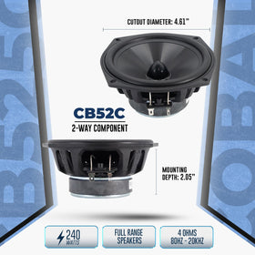 ORION CB525C silk-dome tweeter delivers crisp highs with smooth, fatigue-free listening.