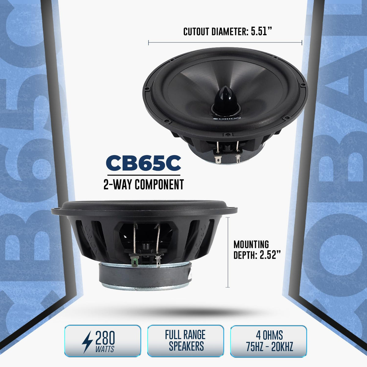 ORION CB65C external crossover closeup for clean signal routing