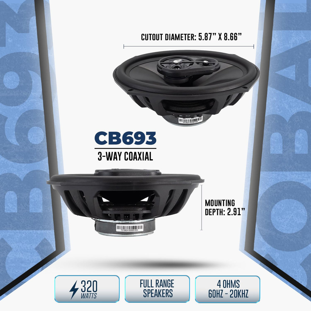 Orion Cobalt CB693 polypropylene cone yields crisp, detailed in-car listening