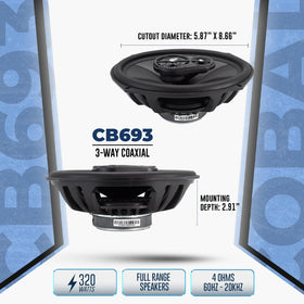 Orion Cobalt CB693 polypropylene cone yields crisp, detailed in-car listening
