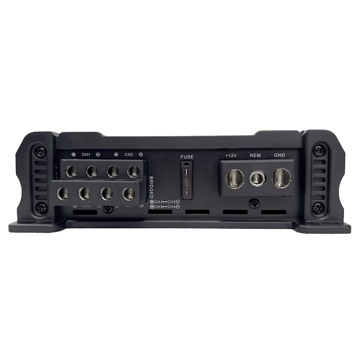 ORION CBA2000.4 mounting-ready design supports 2/4 ohm setups and bass boost.