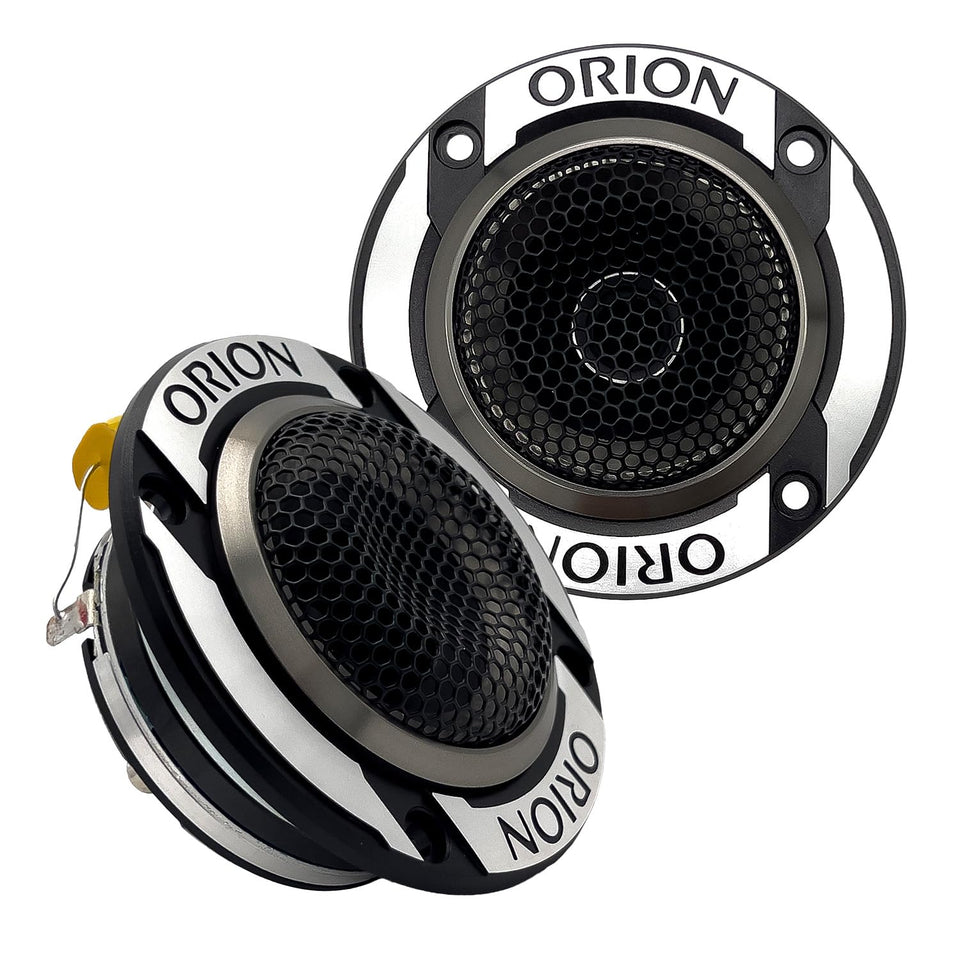 Orion HCCA100NE super-tweeter mounted on motorcycle for clearer highs
