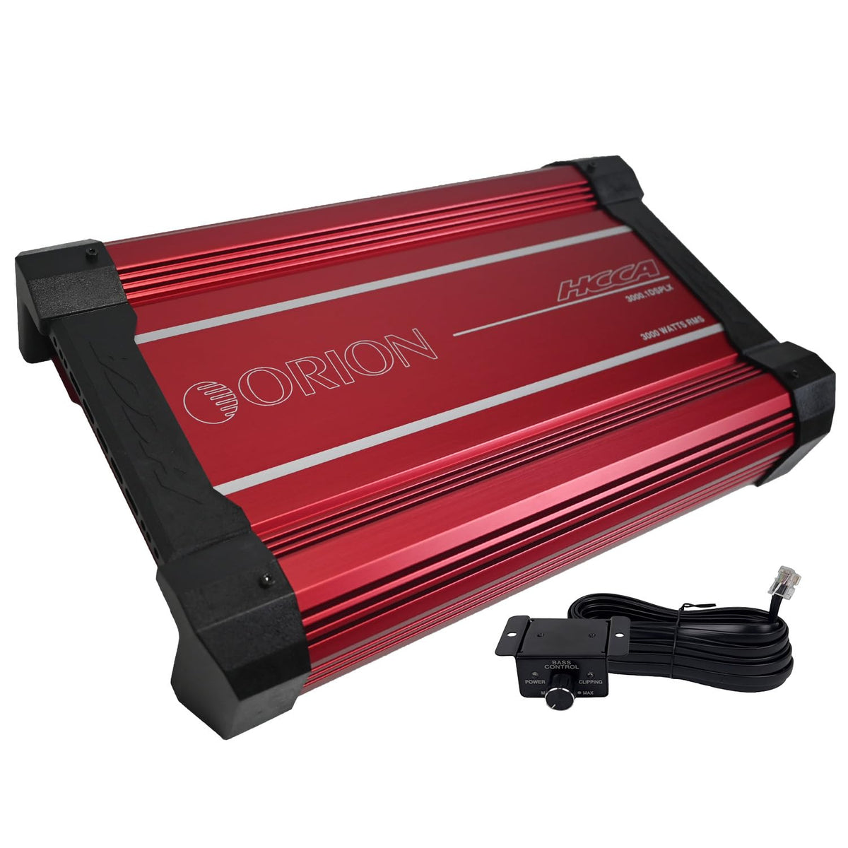 ORION HCCA3000.1DSPLX front view shows rugged chassis for extreme power handling.