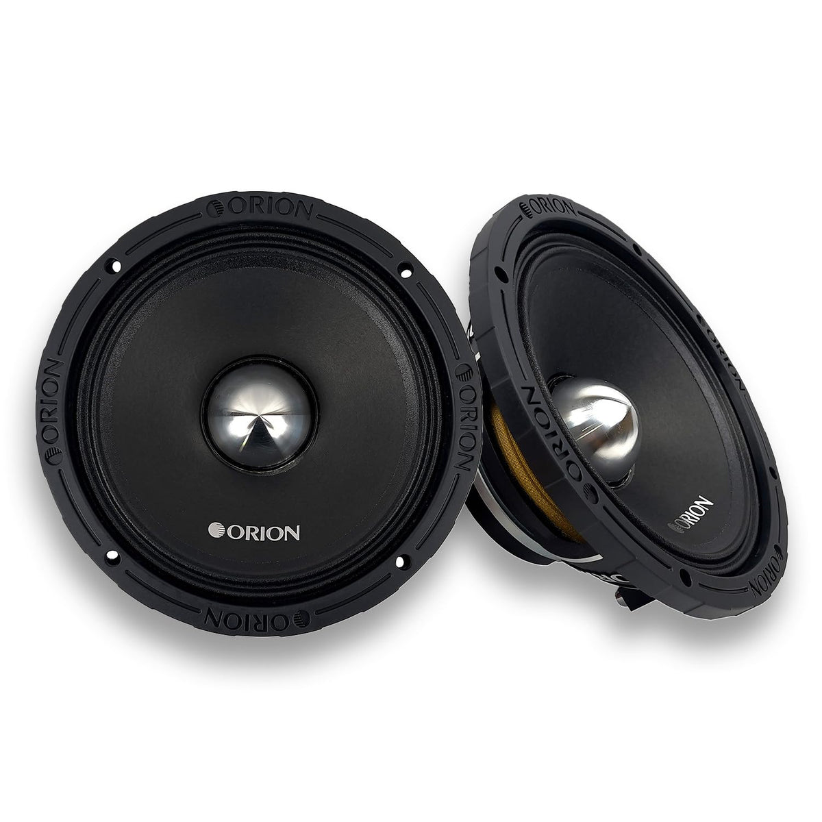 ORION HCCA84N 8-inch midrange front view showing a powerful car audio speaker