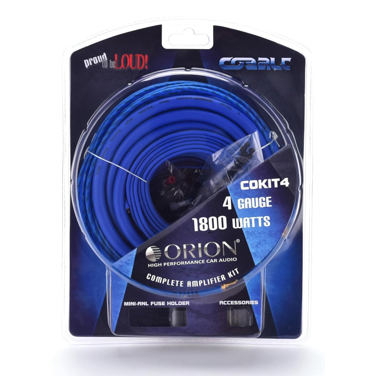 ORION install kit and amp bundle ready for clean subwoofer setup.