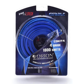 ORION install kit and amp bundle ready for clean subwoofer setup.