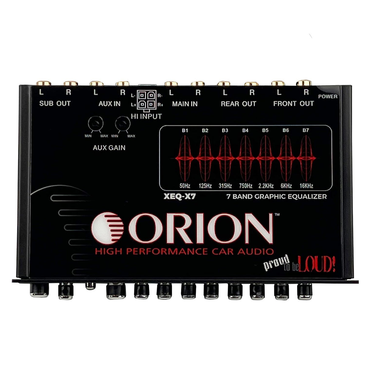 ORION XEQ-X7 rear RCA outputs for flexible routing