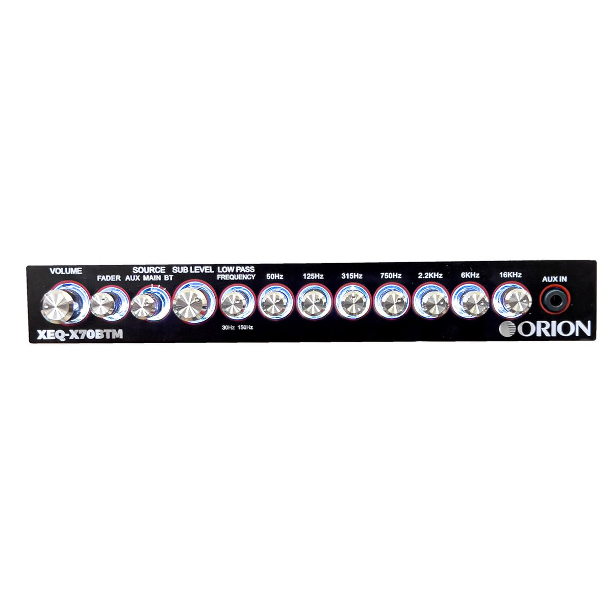 Orion XEQ-X70BTM seven-band controls offer tailored sound on the go.