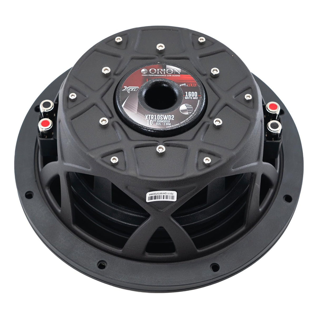 ORION XTR10SWD2 compact-depth installation shot for behind-seat mounting.